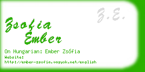 zsofia ember business card